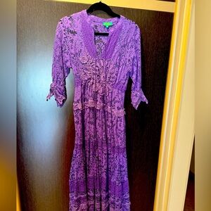 Gorgeous lace dress in deep purple.